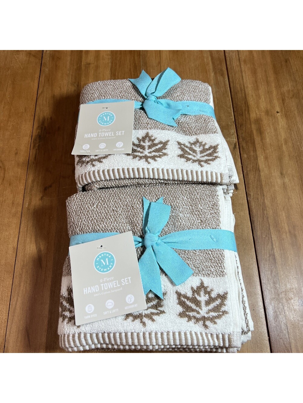 Martha Stewart Fall Leaf Hand Towel Set, 4pcs Total